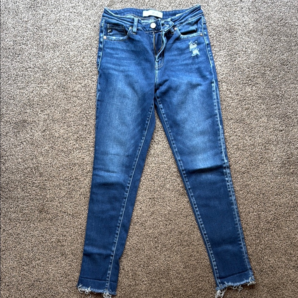 KanCan Distressed Dark Blue Skinny Jeans